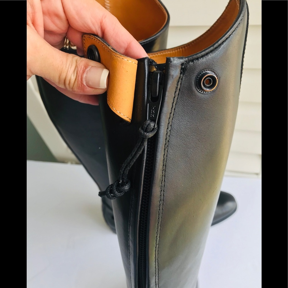 Black Equestrian Horse Riding English Tall Field Boots 38W (Womens Size 8). - Picture 4 of 16